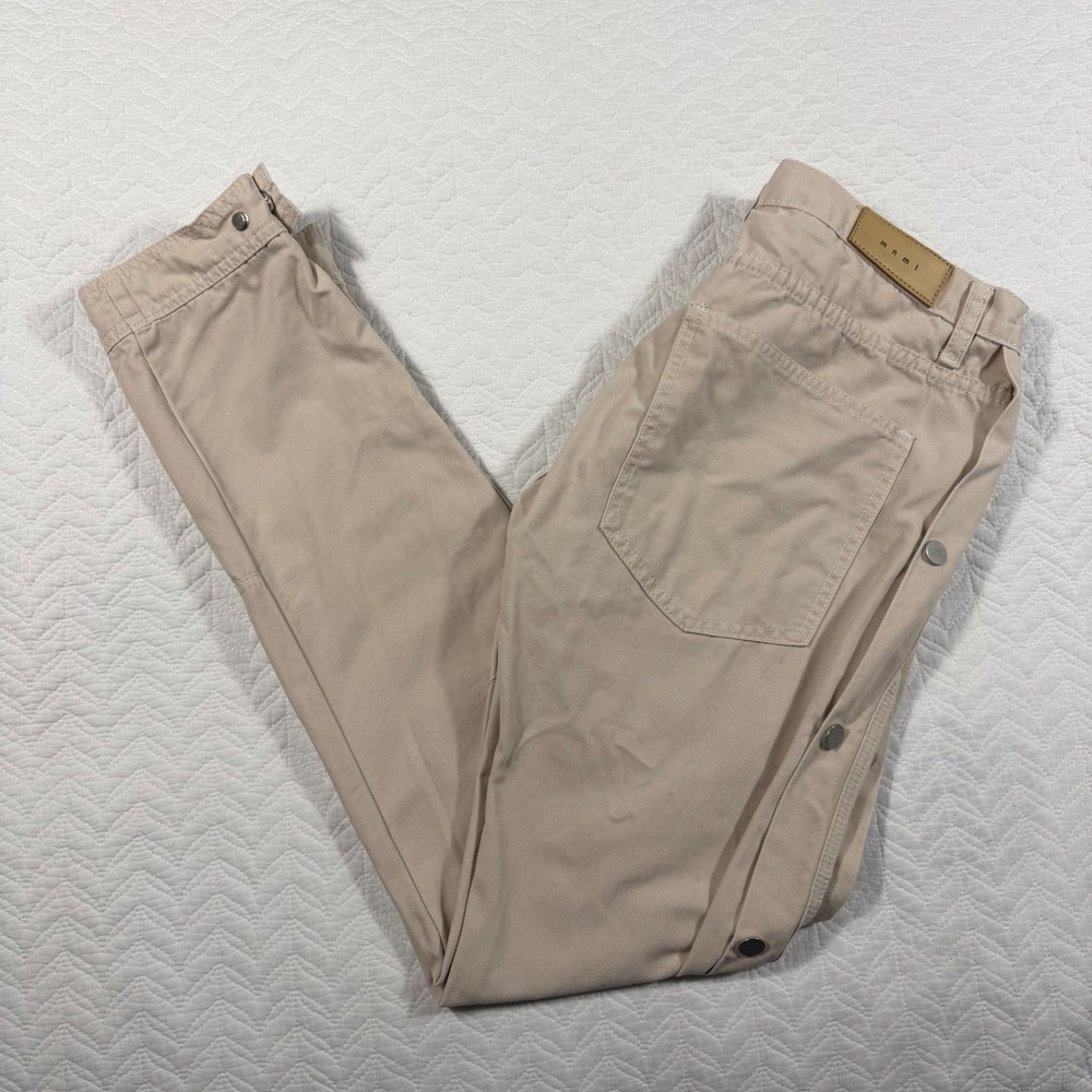 MNML Cargo Pants Tan‎ Cotton Snap Button Cargo Pockets Size 32 (Fits 34x32)